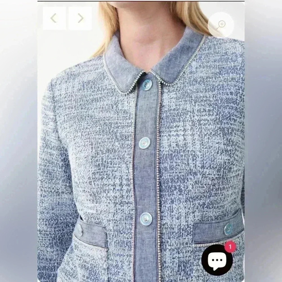 Joseph Ribkoff Tweed Jacket Style 222064 - Picture 6 of 11